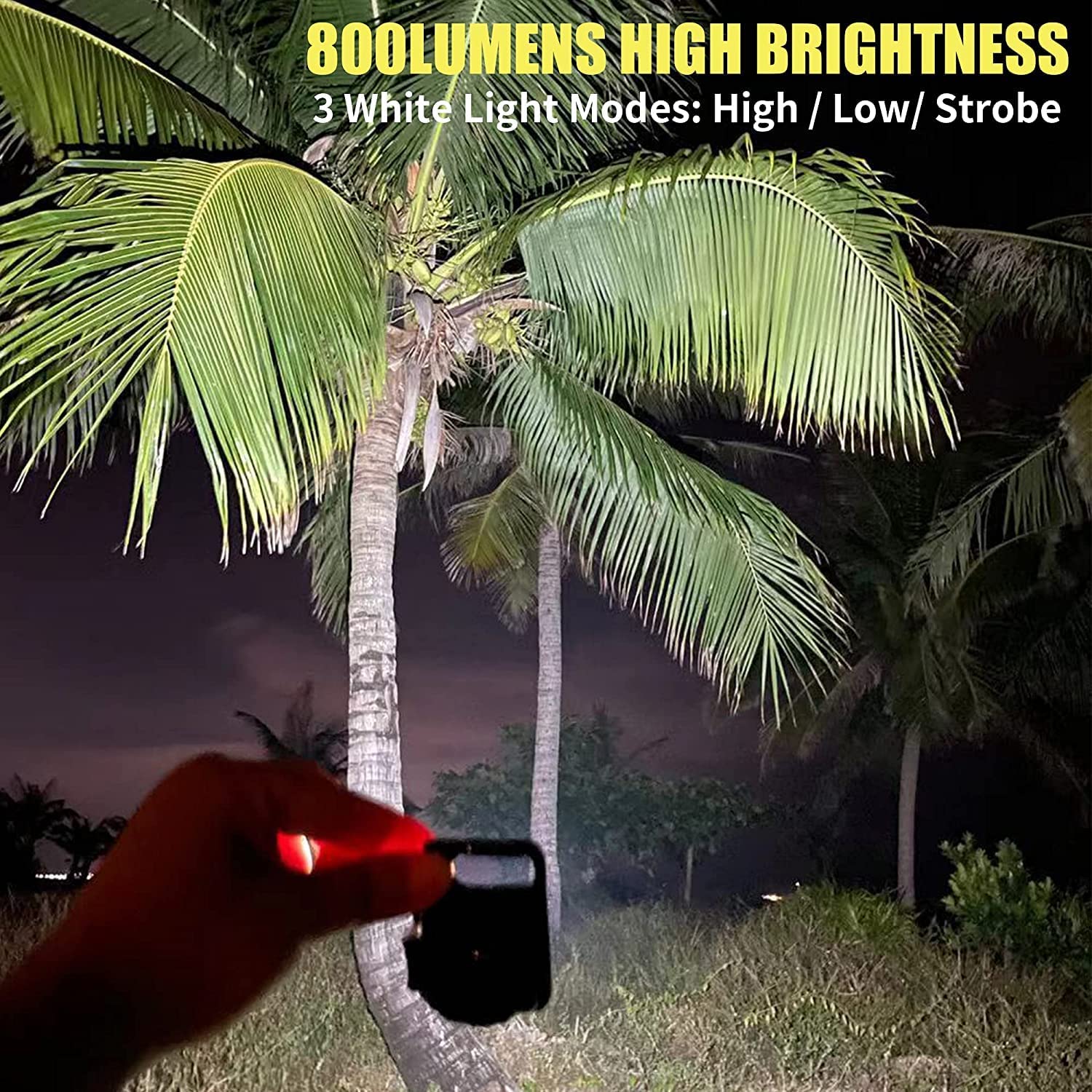 Portable COB LED Work Light USB Rechargeable Flashlight Magnetic Base Worklight Camping Light Pocket Emergency Light Mini Torch Keychain Light