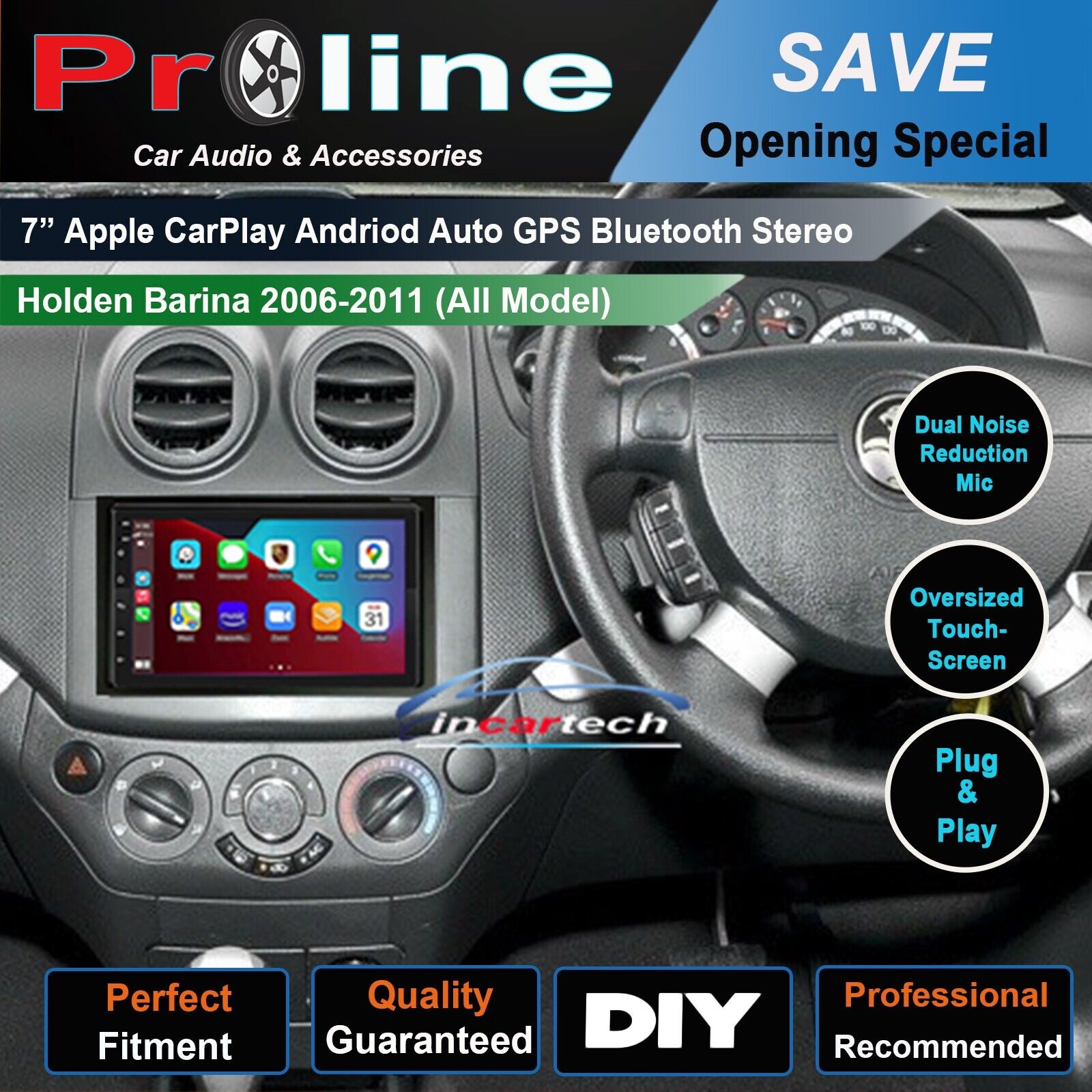 Holden Barina 06-11 GPS Bluetooth Wireless Apple CarPlay Android Auto 7" Screen, for Holden Barina 06-11, head unit upgrade for Holden Barina 06-11 head unit replacement for Holden Barina 06-11, unit upgrade, for Holden Barina 06-11 stereo upgrade suit both manual and digital air condition control, provides installation. Upgrade to the Lastest Wireless Apple CarPlay Android Auto