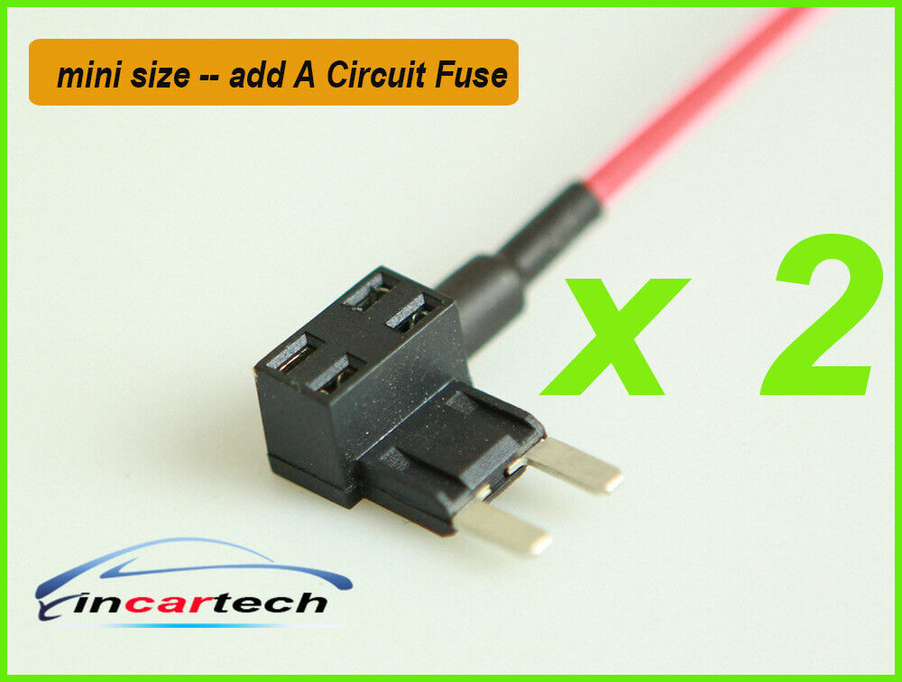2PCS Add A Circuit Fuse Tap Mini size Blade Fuse Box Holder 12V 24v 4w ...