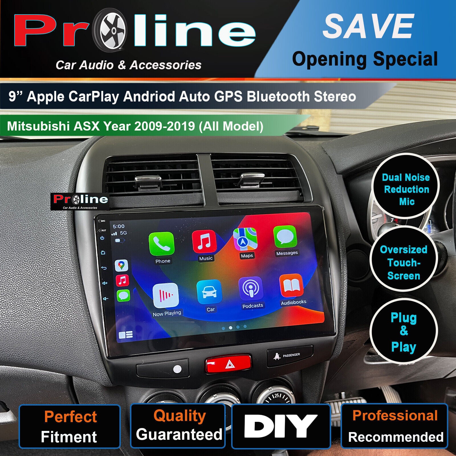 Mitsubishi ASX 09-19 GPS Bluetooth Stereo Accessories Wireless Apple Carplay USB, Mitsubishi ASX 09-19 head unit upgrade for Mitsubishi ASX 09-19 head unit replacement for Mitsubishi ASX 09-19 upgrade, Mitsubishi ASX 09-19 stereo upgrade suit both manual and digital air condition control, provides installation. Upgrade to the Latest Wireless Apple Carplay Android Auto