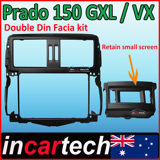 Toyota Prado 150 GX GLX VX 09-13 Double 2 Din fascia dash facia kit surround