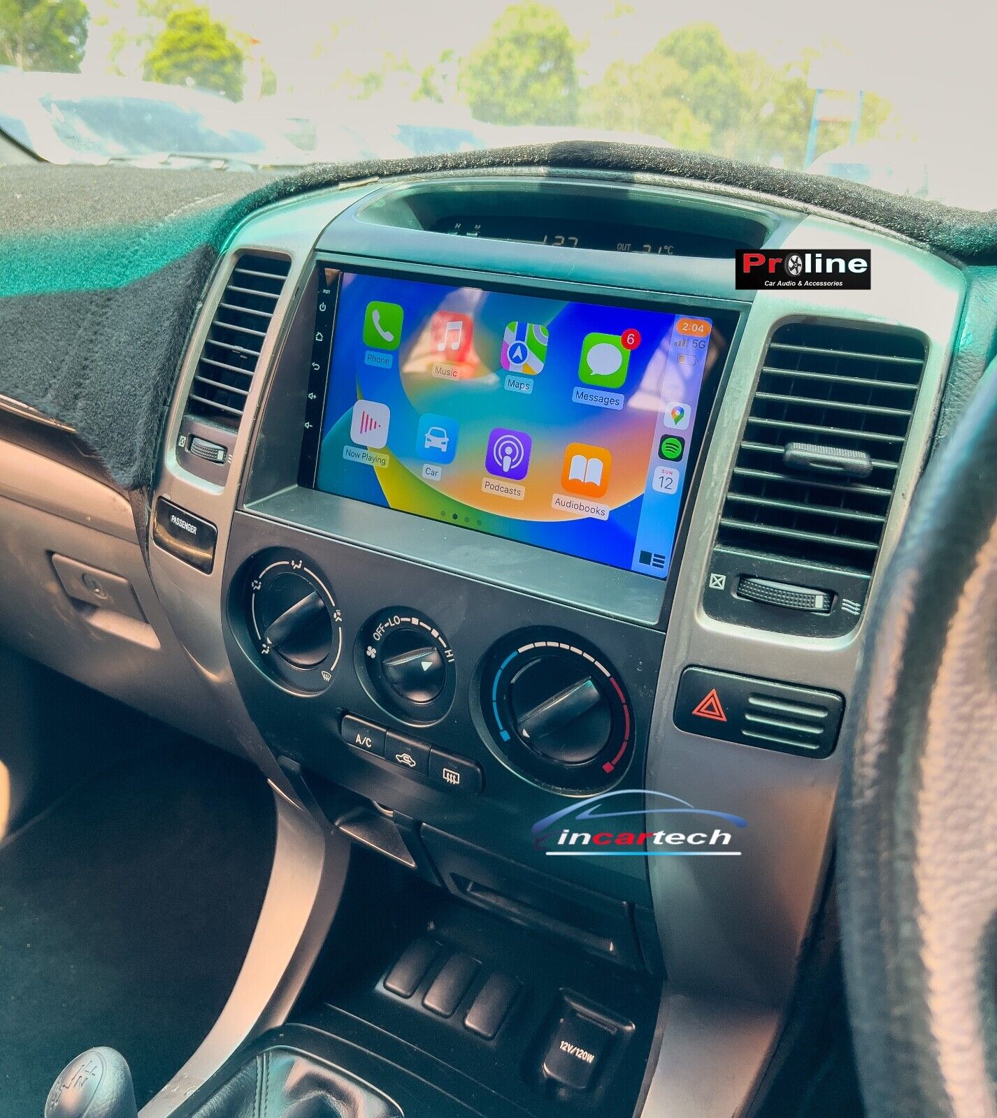 Fit Toyota Prado 120 Series GPS Bluetooth USB Apple CarPlay Android Auto Stereo, for Toyota Prado 120 Series head unit upgrade for Toyota Prado 120 Series  head unit replacement for Toyota Prado 120 Series unit upgrade, for Toyota Prado 120 Series stereo upgrade suit both manual and digital air condition control, provides installation. Upgrade to the Lastest Wireless Apple CarPlay Android Auto