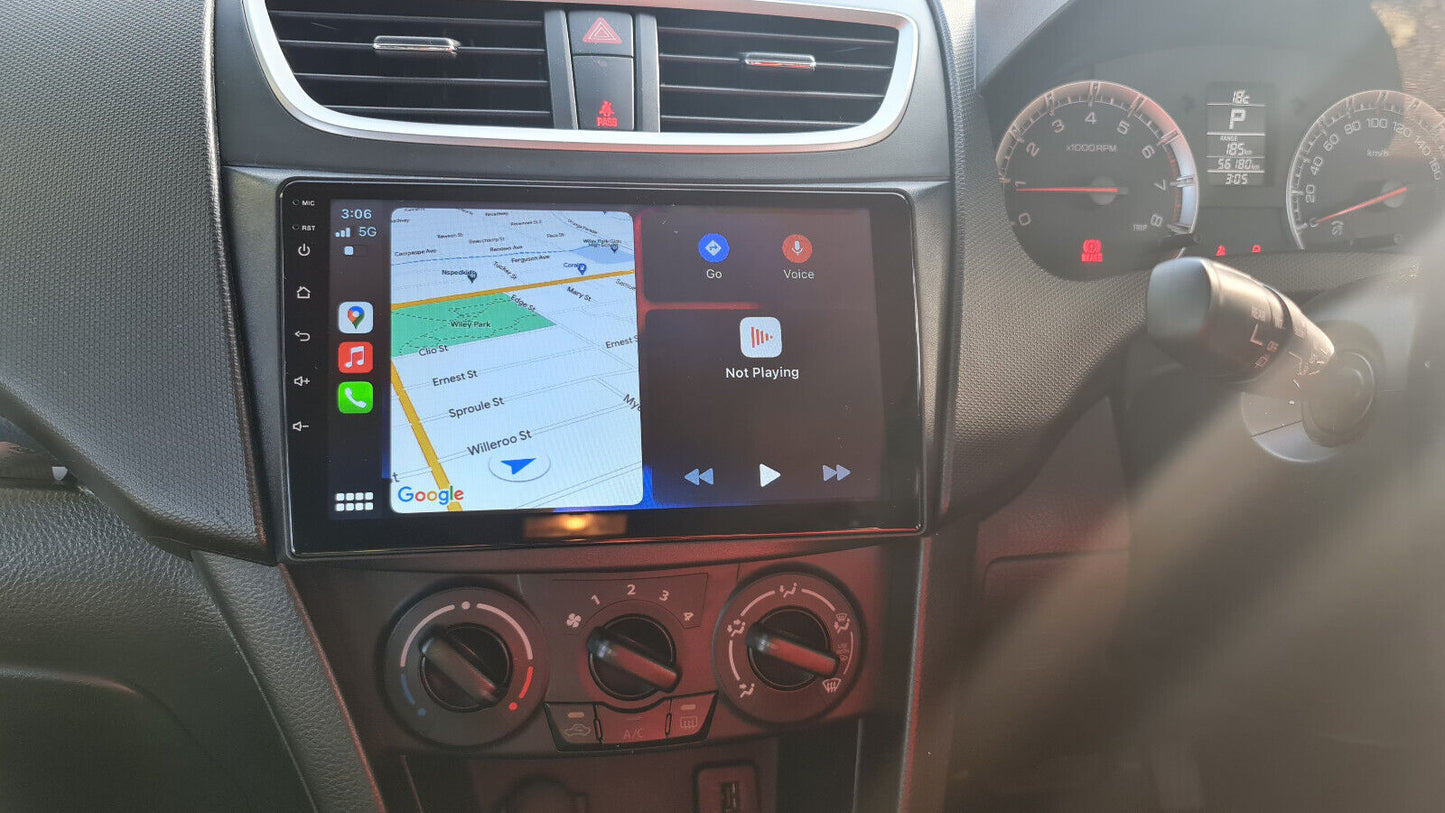 Suzuki Swift 11-16 Apple Carplay Android Auto GPS SatNav Radio Bluetooth Camera, Suzuki Swift 11-16 head unit upgrade for Suzuki Swift 11-16 head unit replacement for Suzuki Swift 11-16 upgrade, Suzuki Swift 11-16 stereo upgrade suit both manual and digital air condition control, provides installation. Upgrade to the Latest Wireless Apple Carplay Android Auto