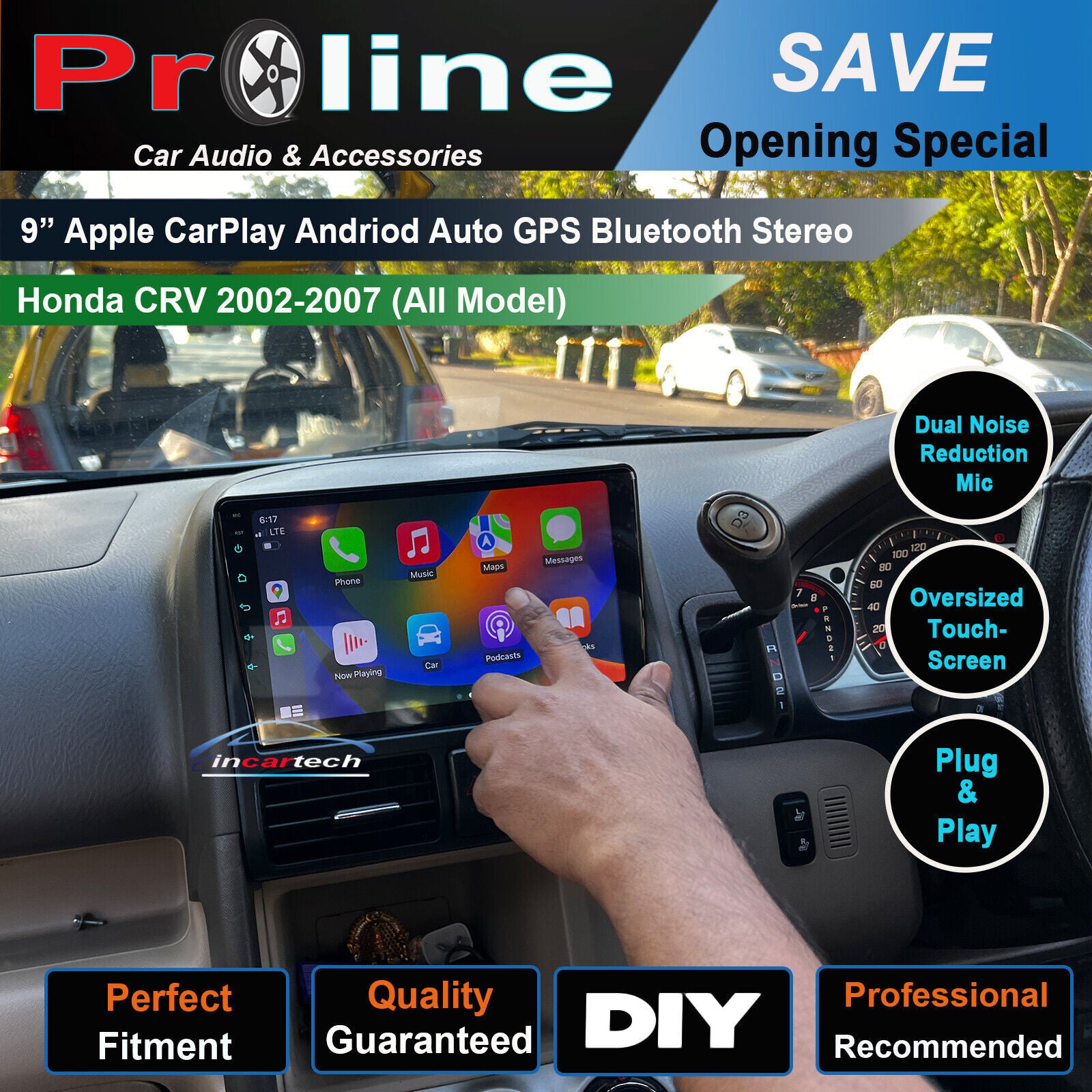 Honda CRV 02-07 Touchscreen Carplay Android Auto GPS Radio bluetooth USB Stereo,  Honda CRV 02-07 head unit upgrade Honda CRV 02-07   head unit replacement for Honda CRV 02-07 upgrade, Honda CRV 02-07 stereo upgrade suit both manual and digital air condition control, provides installation. Upgrade to the Latest Wireless Apple Carplay Android Auto