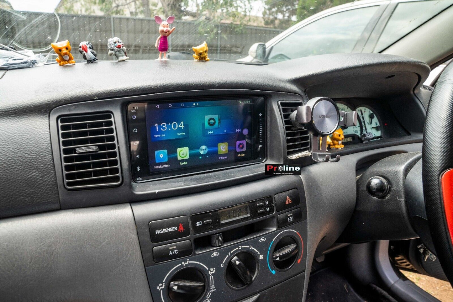 Fit Toyota Corolla Sedan 04-07 GPS Bluetooth USB Stereo Accessories Radio navi, Toyota Corolla Sedan 04-07 head unit upgrade for Toyota Corolla Sedan 04-07 head unit replacement for Toyota Corolla Sedan 04-07 upgrade, for Toyota Corolla Sedan 04-07 stereo upgrade suit both manual and digital air condition control, provides installation. Upgrade to the Lastest Wireless Apple Carplay Android Auto