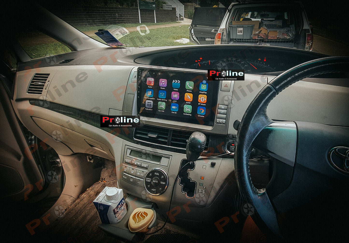 Fit Toyota Tarago Estima GPS Bluetooth Stereo Accessories Apple carplay Headunit, Toyota Tarago Estima head unit upgrade for Toyota Tarago Estima head unit replacement for Toyota Tarago Estima upgrade, Toyota Tarago Estima stereo upgrade suit both manual and digital air condition control, provides installation. Upgrade to the Latest Wireless Apple Carplay Android Auto
