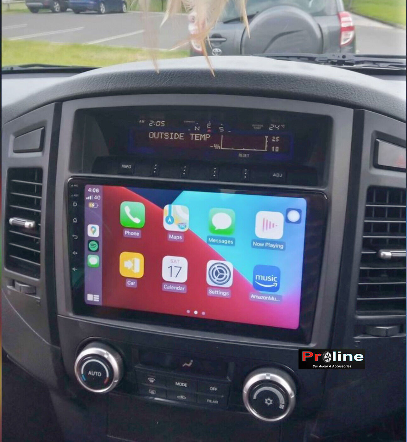 Mitsubishi Pajero 06-19 GPS Bluetooth Stereo Wireless Apple Carplay Headunit, Mitsubishi Pajero 06-19 head unit upgrade for Mitsubishi Pajero 06-19 head unit replacement for Mitsubishi Pajero 06-19 upgrade, Mitsubishi Pajero 06-19 stereo upgrade suit both manual and digital air condition control, provides installation. Upgrade to the Latest Wireless Apple Carplay Android Auto