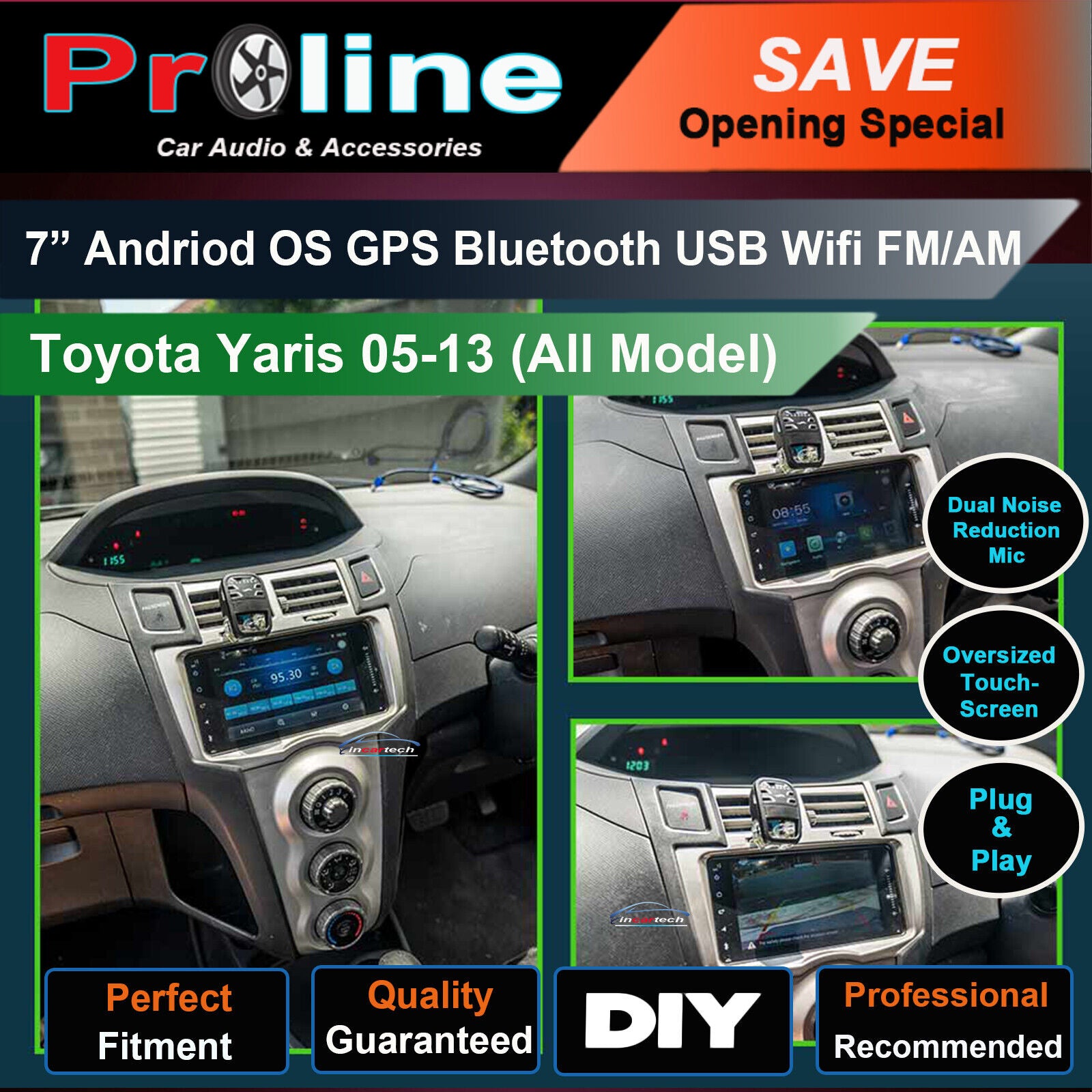 Fit Toyota Yaris 05-13 Apple CarPlay Andriod Auto GPS Bluetooth Stereo Radio USB, Toyota Yaris 05-13 head unit upgrade for Toyota Yaris 05-13 head unit replacement for Toyota Yaris 05-13 upgrade, Toyota Yaris 05-13 stereo upgrade suit both manual and digital air condition control, provides installation. Upgrade to the Latest Wireless Apple Carplay Android Auto
