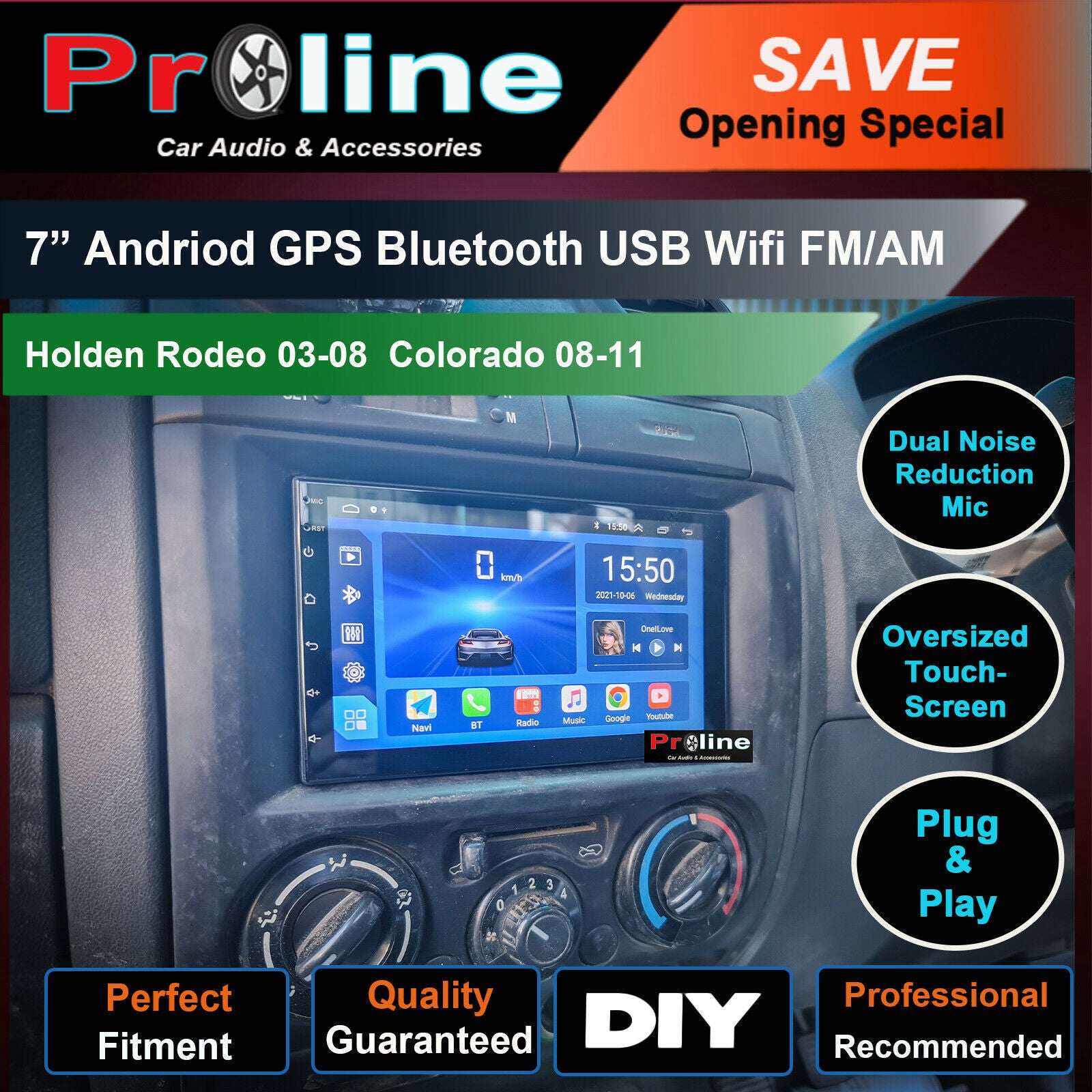 Holden Rodeo 03-08 GPS Bluetooth Handfree Music Stream USB Android OS GPS Nav, Holden Rodeo 03-08 head unit upgrade for Holden Rodeo 03-08 head unit replacement for Holden Rodeo 03-08 upgrade, Holden Rodeo 03-08  stereo upgrade suit both manual and digital air condition control, provides installation. Upgrade to the Latest Wireless Apple Carplay Android Auto