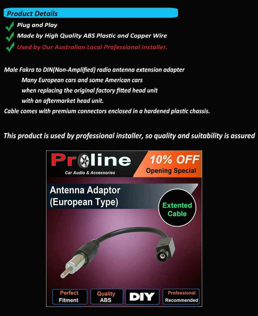Car Stereo Radio Aerial Antenna Adaptor FAKRA Din To Male Cable Plug For Volkswagen  VW