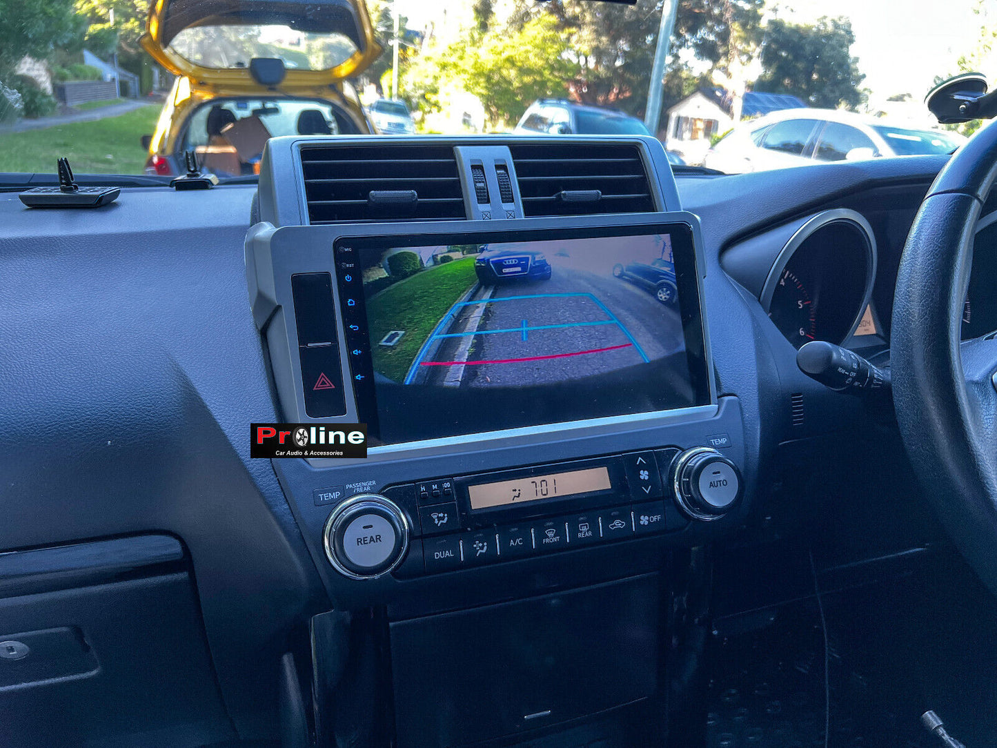 Fit Toyota Prado 150 14-18 GPS Bluetooth USB Stereo GPS 10 inch touchscreen DSP,  Toyota Prado 150 14-18 head unit upgrade for Toyota Prado 150 14-18 head unit replacement for Toyota Prado 150 14-18  upgrade, Toyota Prado 150 14-18 stereo upgrade suit both manual and digital air condition control, provides installation. Upgrade to the Latest Wireless Apple Carplay Android Auto