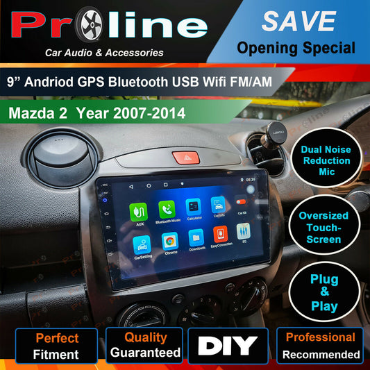 For Mazda 2 07-14 GPS Bluetooth Handfree Music Stream USB Sat Nav Touchscreen, for Mazda 2 07-14 head unit upgrade for Mazda 2 07-14 head unit replacement for Honda Civic 06-11 unit upgrade, for Mazda 2 07-14 stereo upgrade suit both manual and digital air condition control, provides installation. Upgrade to the Lastest Wireless Apple Carplay Android Auto