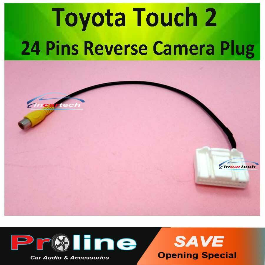 Fit Toyota 24 pins add reverse camera plug lead adaptor male adapter h ...