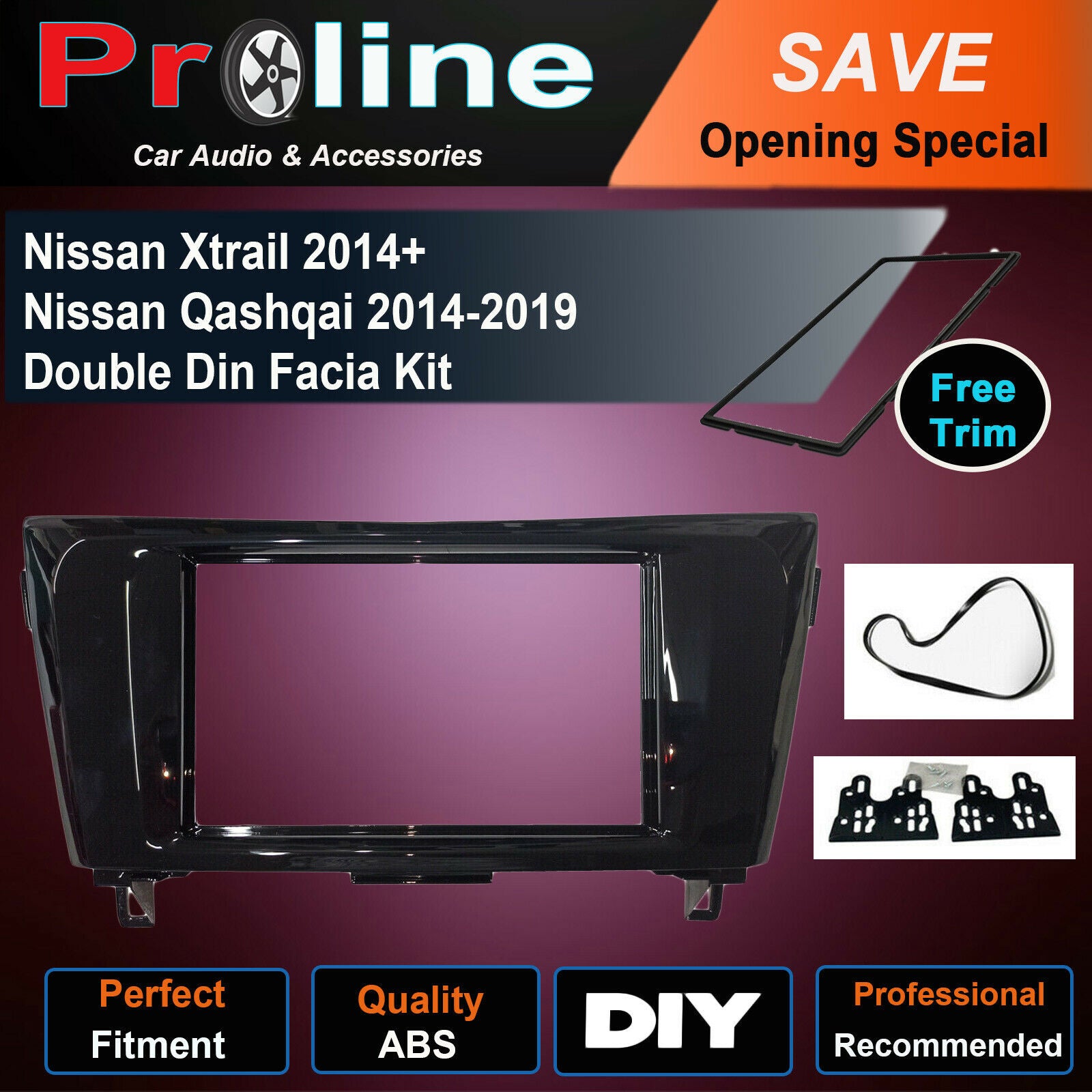 Nissan Xtrail Qashqai 14+ DOUBLE DIN radio facia sterero Fascia Dash Panel kit, Nissan Xtrail 2014+, Nissan Xtrail Qashqai 2014-2019, DOUBLE Facia Kit, Support both 173 x 98mm Double DIN and 178 x 102mm.Double DIN (99% of any aftermarket stereo)head unit upgrade, unit replacement, head unit upgrade, stereo upgrade suit both manual and digital air condition control, provides installation. Upgrade to the Lastest Wireless Apple Carplay Android Auto