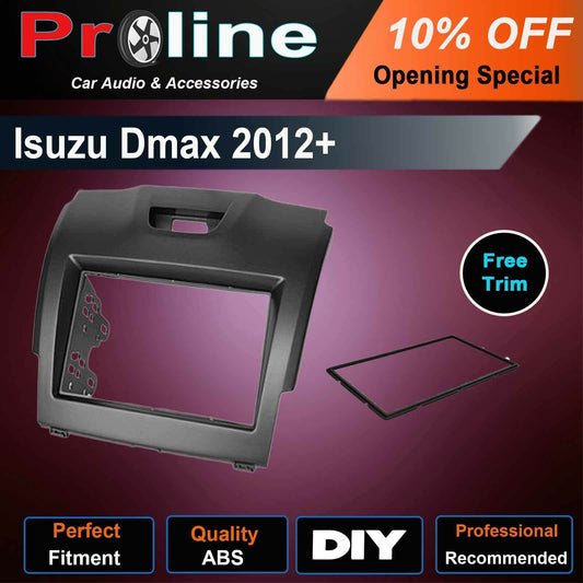 Fascia facia Fits Isuzu D-Max DMAX 2012+ Double Two 2 DIN Dash Kit. Support both 173 x 98mm Double DIN and 178 x 102mm.Double DIN (99% of any aftermarket stereo)