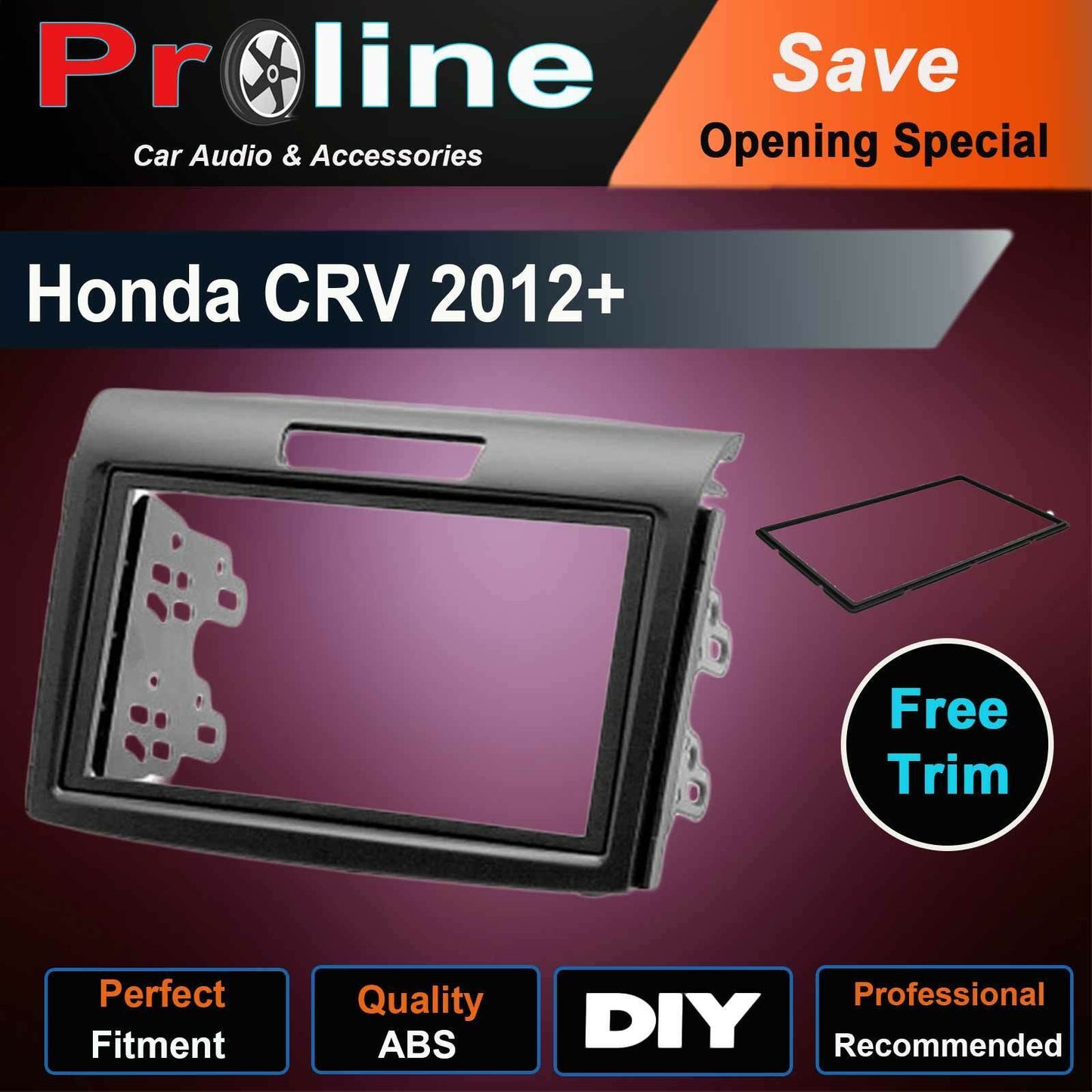 Honda CRV 2012+ car stereo radio Double 2 Din fascia dash panel facia kit trim