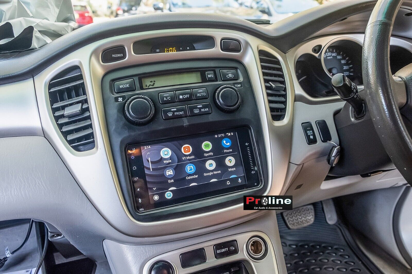 Fit Toyota Kluger 08-15 GPS Bluetooth Apple CarPlay Android Auto Stereo radio 7", Toyota Kluger 08-15 head unit upgrade for Toyota Kluger 08-15 head unit replacement for Toyota Kluger 08-15 upgrade, for Toyota Kluger 08-15 stereo upgrade suit both manual and digital air condition control, provides installation. Upgrade to the Lastest Wireless Apple Carplay Android Auto