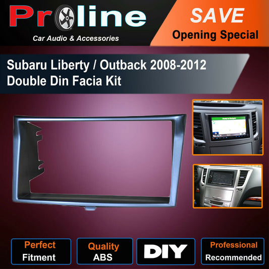 Subaru Liberty Outback 09-14 DOUBLE DIN radio facia sterero Fascia Dash kit. Support both 173 x 98mm Double DIN and 178 x 102mm.Double DIN (99% of any aftermarket stereo)