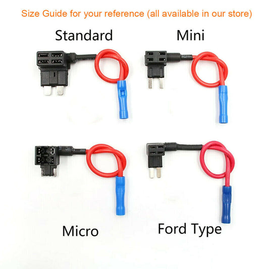Assorted 3PCS Add A Circuit Fuse Tap Mini Micro Standard size Blade Fuse Holder