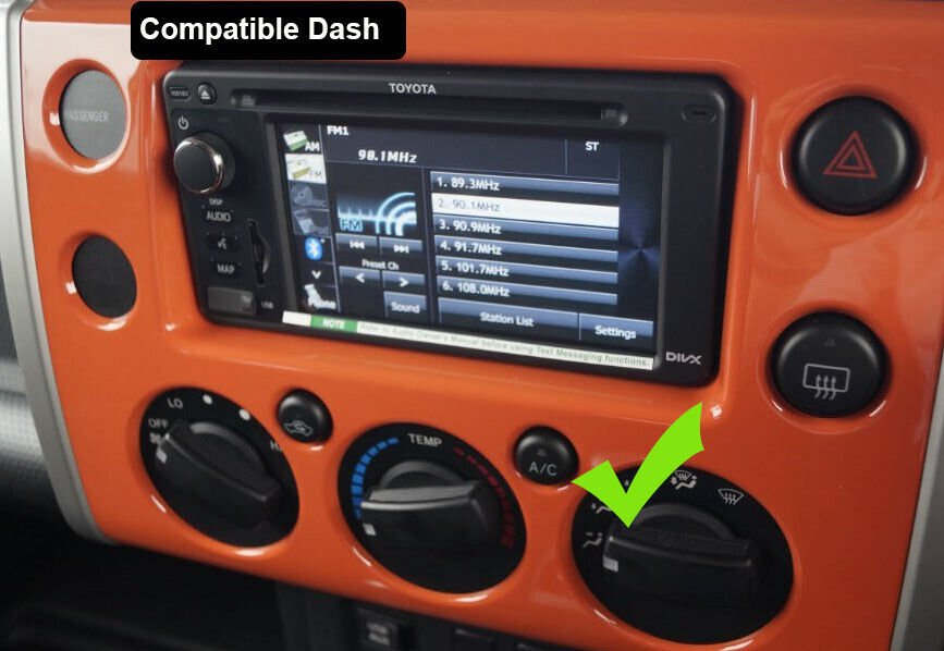 Fit Toyota FJ 07-11 GPS Bluetooth USB Wireless Apple Carplay Stereo GPS Android,  Toyota FJ 07-11 head unit upgrade for Toyota FJ 07-11, head unit replacement for Toyota FJ 07-11 upgrade, Toyota FJ 07-11  stereo upgrade suit both manual and digital air condition control, provides installation. Upgrade to the Latest Wireless Apple Carplay Android Auto
