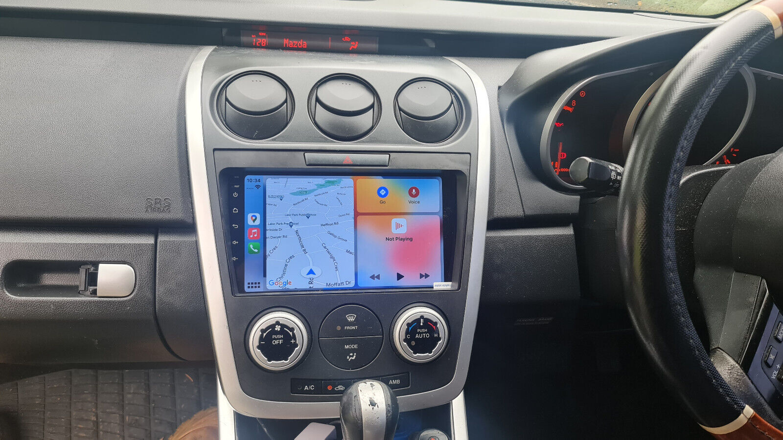 Mazda cx7 wireless Apple carplay wired Android Auto GPS Bluetooth support,  Mazda cx7 head unit upgrade, Mazda cx7, head unit replacement for Mazda cx7 head unit upgrade, Mazda cx7 stereo upgrade suit both manual and digital air condition control, provides installation. Upgrade to the Latest Wireless Apple CarPlay Android Auto
