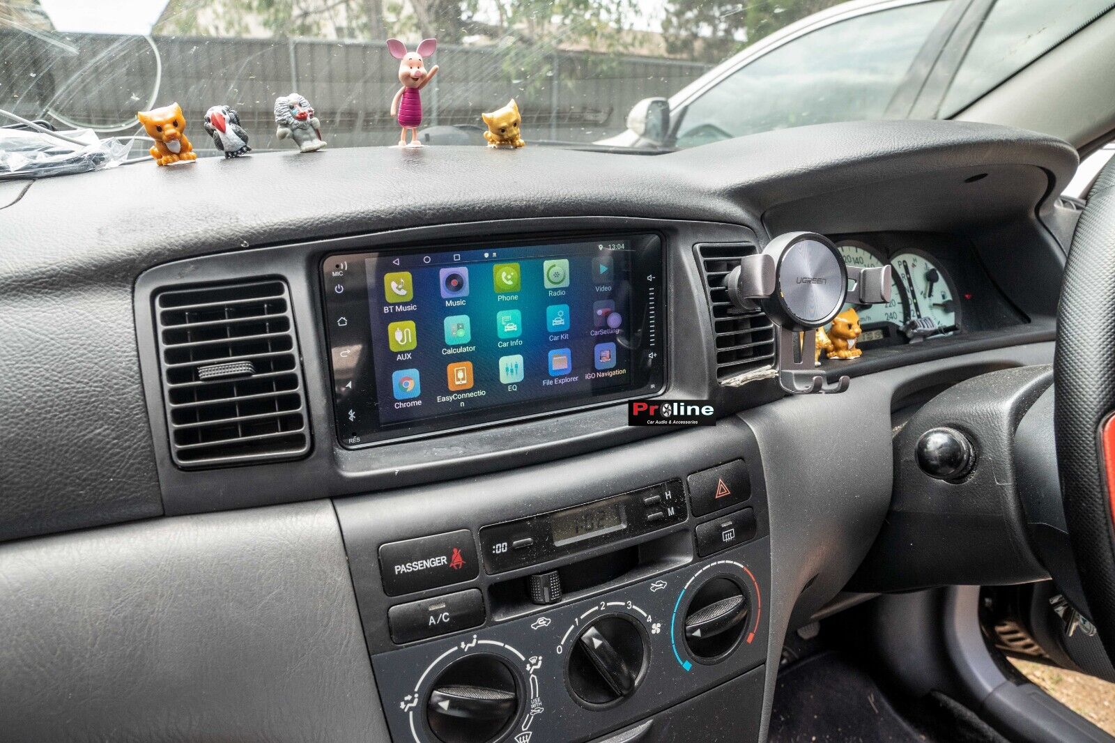 Fit Toyota Corolla Sedan 04-07 GPS Bluetooth USB Stereo Accessories Radio navi, Toyota Corolla Sedan 04-07 head unit upgrade for Toyota Corolla Sedan 04-07 head unit replacement for Toyota Corolla Sedan 04-07 upgrade, for Toyota Corolla Sedan 04-07 stereo upgrade suit both manual and digital air condition control, provides installation. Upgrade to the Lastest Wireless Apple Carplay Android Auto