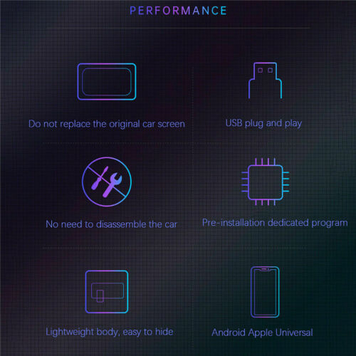 A606W Wireless USB Dongle Adapter for Apple iOS CarPlay Android Headunit