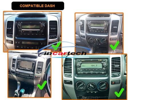 Fit Toyota Prado 120 Series GPS Bluetooth USB Apple CarPlay Android Auto Stereo, for Toyota Prado 120 Series head unit upgrade for Toyota Prado 120 Series  head unit replacement for Toyota Prado 120 Series unit upgrade, for Toyota Prado 120 Series stereo upgrade suit both manual and digital air condition control, provides installation. Upgrade to the Lastest Wireless Apple CarPlay Android Auto