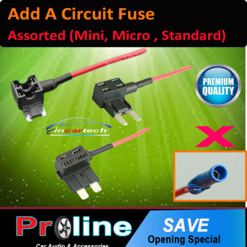 Assorted 3PCS Add A Circuit Fuse Tap Mini Micro Standard size Blade Fuse Holder