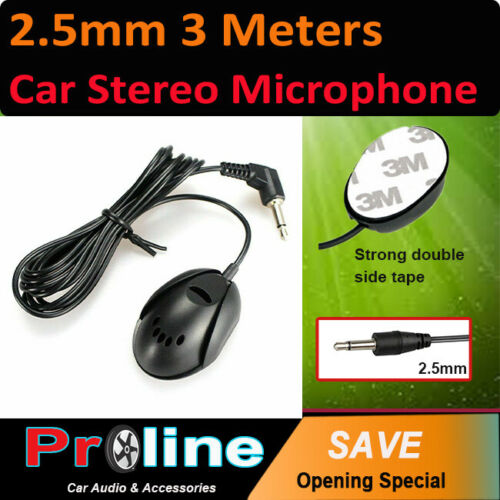 Microphone 2.5mm PC Car Audio Stereo GPS External mic windscreen stick tape